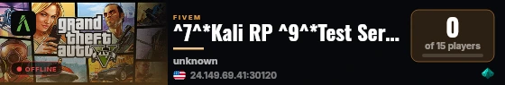 ^7^*Kali RP ^9^*Test Server live status badge