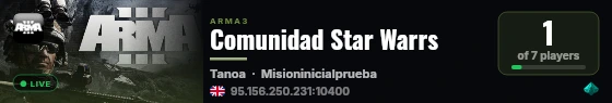 Comunidad Star Warrs live status badge