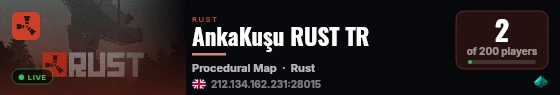 AnkaKuşu RUST TR live status badge