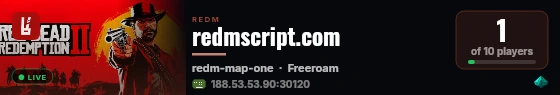 server name live status badge