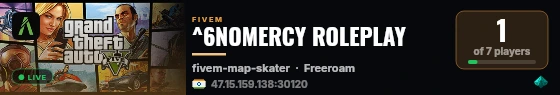 ^6NOMERCY ROLEPLAY  live status badge
