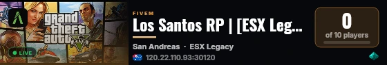 Los Santos RP | [ESX Legacy] live status badge