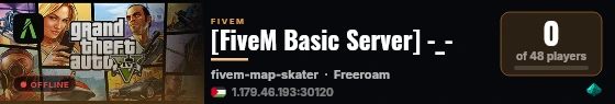 [FiveM Basic Server] -_- live status badge