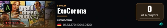 ExoCorona live status badge