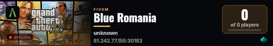 Blue Romania live status badge