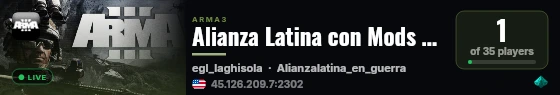 Alianza Latina con Mods By JulianR live status badge