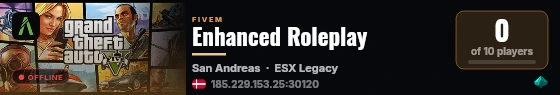 Enhanced Roleplay live status badge