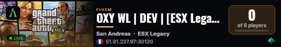 OXY WL | DEV | [ESX Legacy] live status badge