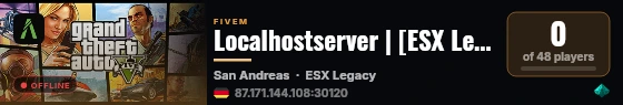 Localhostserver | [ESX Legacy] live status badge