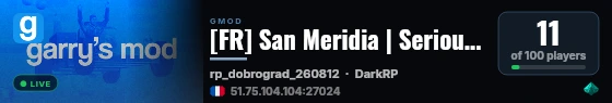 [FR] San Meridia | Serious | Exclusif | Dev live status badge