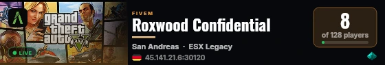 Roxwood Confidential live status badge