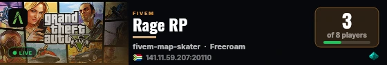 Rage RP  live status badge