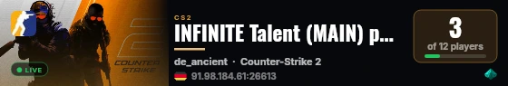 INFINITE Talent (MAIN) powered by PRACC.COM live status badge