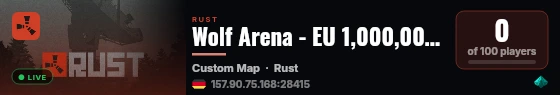 Wolf Arena - EU 1,000,000x | Solo/Duo/Trio/Quad | FPS+ live status badge