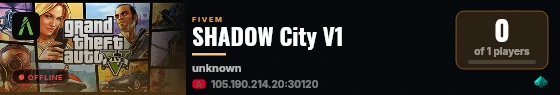 SHADOW City V1 live status badge