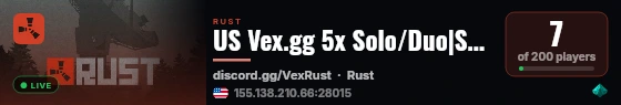 US Vex.gg 5x Solo/Duo|Shared BPs|Kits|TPhome|Noob Friendly|10x5 live status badge