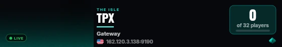 TPX live status badge