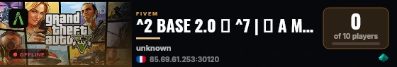 ^2 BASE 2.0 😈 ^7 | ✔️ A MELHOR BASE DO FIVEM ✔️ | 🌀 https://discord.gg/mCnuh3Ky6 live status badge