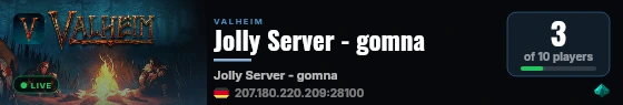 Jolly Server - gomna live status badge