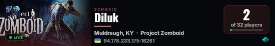 Diluk live status badge