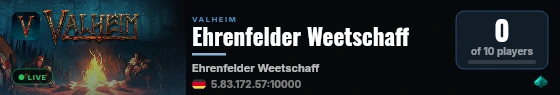 Ehrenfelder Weetschaff live status badge