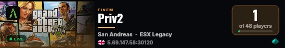 Priv2 live status badge