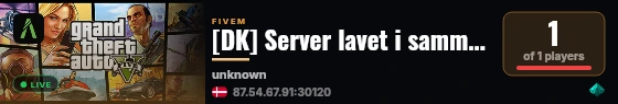 [DK] Server lavet i sammenarbejde med TEST live status badge