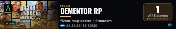 DEMENTOR RP live status badge