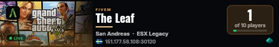 The Leaf live status badge