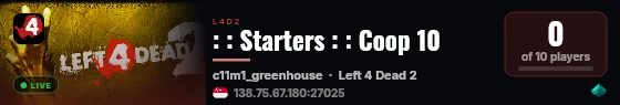 : : Starters : : Coop 10 live status badge