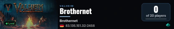 Brothernet live status badge