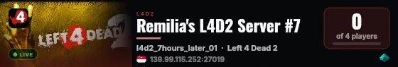 Remilia's L4D2 Server #7 live status badge