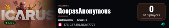 GoopasAnonymous live status badge