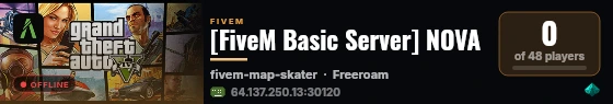 [FiveM Basic Server] NOVA live status badge