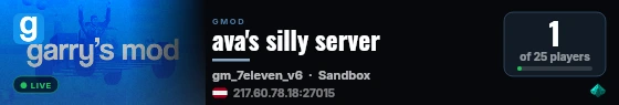 ava's silly server live status badge