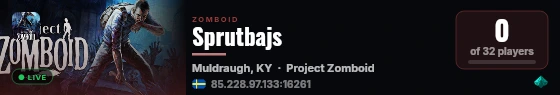 Sprutbajs live status badge