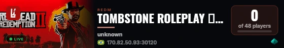 TOMBSTONE ROLEPLAY ◈ SEASON 1 live status badge