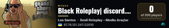 Black Roleplay| discord.gg/blackmta  ❱ HARD ROLEPLAY ❰ live status badge