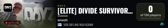 [ELITE] DIVIDE SURVIVOR >> PVP >> HIGH FPS >> CUSTOM EVENTS live status badge