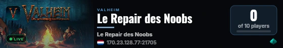 Le Repair des Noobs live status badge
