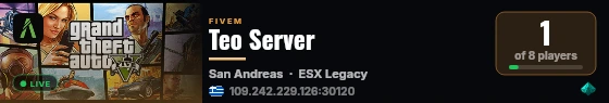 Teo Server live status badge