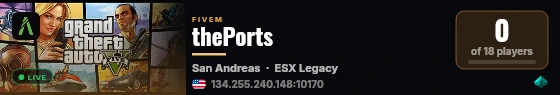 thePorts  live status badge