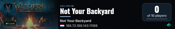Not Your Backyard live status badge