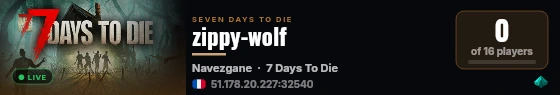 zippy-wolf live status badge