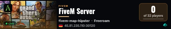 FiveM Server live status badge