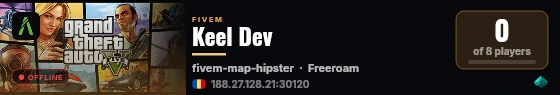 Keel Dev live status badge