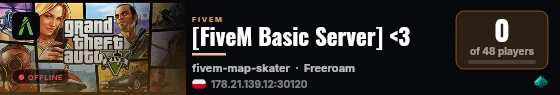 [FiveM Basic Server] <3 live status badge