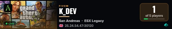 K_DEV live status badge