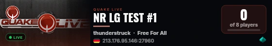 NR LG TEST #1 live status badge