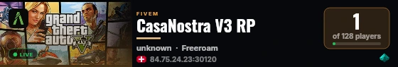 CasaNostra V3 RP live status badge